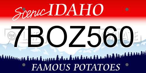 7BOZ560 Idaho License Plate