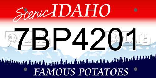 7BP4201 Idaho License Plate
