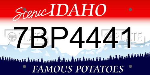 7BP4441 Idaho License Plate