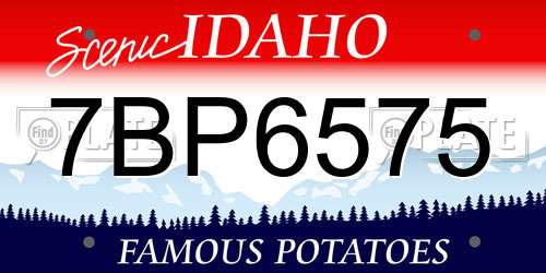 7BP6575 Idaho License Plate