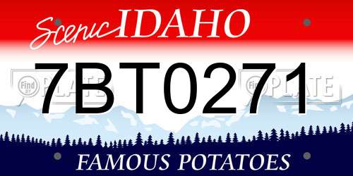 7BT0271 Idaho License Plate