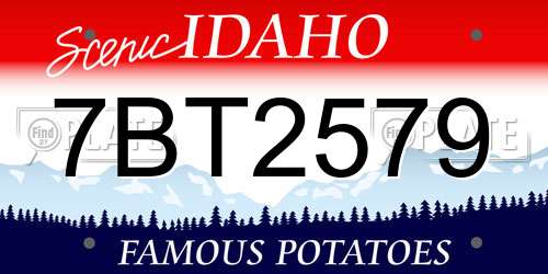 7BT2579 Idaho License Plate