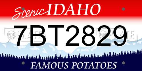 7BT2829 Idaho License Plate