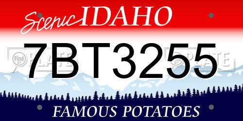 7BT3255 Idaho License Plate