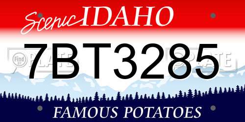 7BT3285 Idaho License Plate