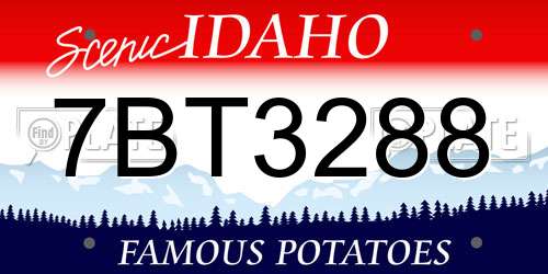 7BT3288 Idaho License Plate