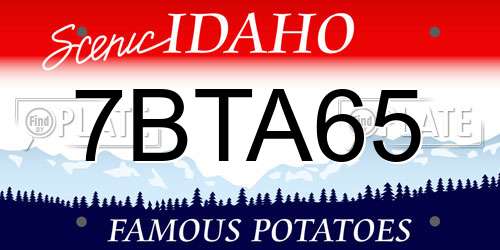 7BTA65 Idaho License Plate