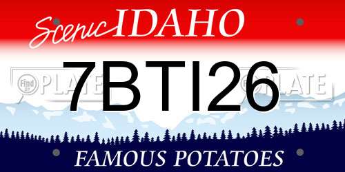 7BTI26 Idaho License Plate