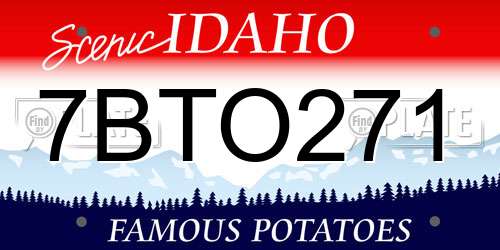 7BTO271 Idaho License Plate