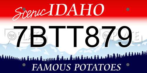 7BTT879 Idaho License Plate