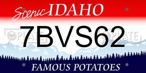 7BVS62 Idaho License Plate