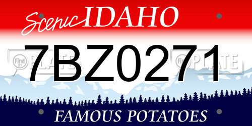 7BZ0271 Idaho License Plate