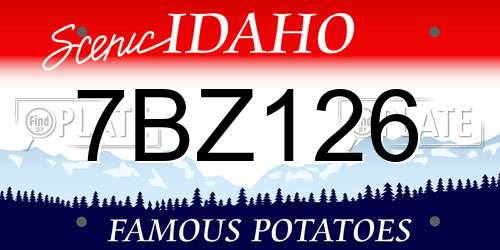 7BZ126 Idaho License Plate