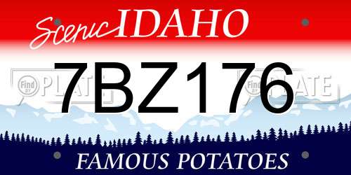 7BZ176 Idaho License Plate