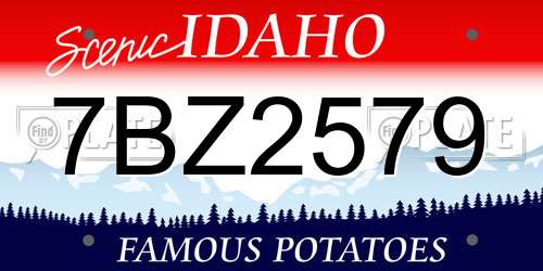 7BZ2579 Idaho License Plate