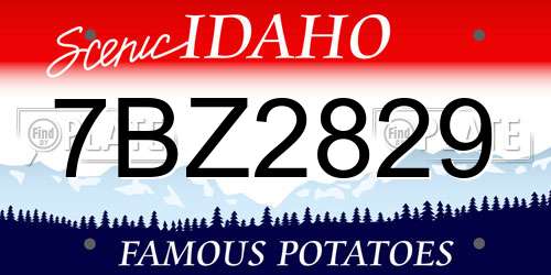 7BZ2829 Idaho License Plate