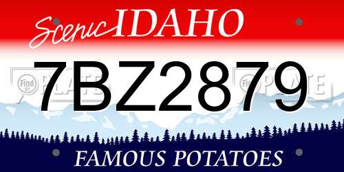 7BZ2879 Idaho License Plate