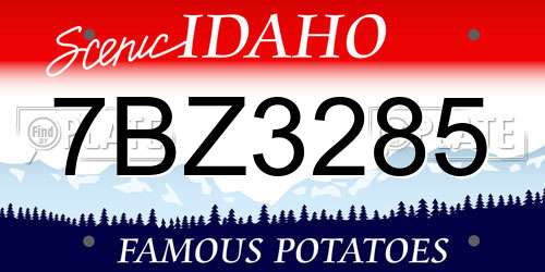 7BZ3285 Idaho License Plate
