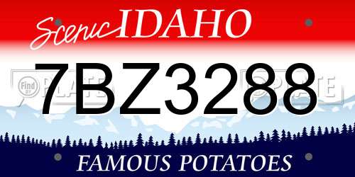 7BZ3288 Idaho License Plate