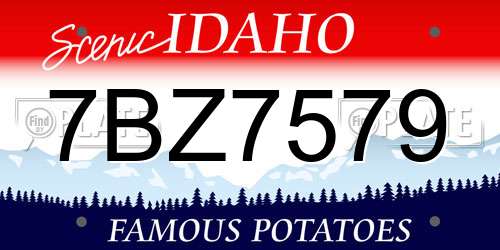 7BZ7579 Idaho License Plate