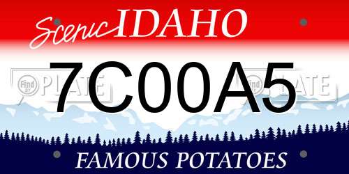 7C00A5 Idaho License Plate