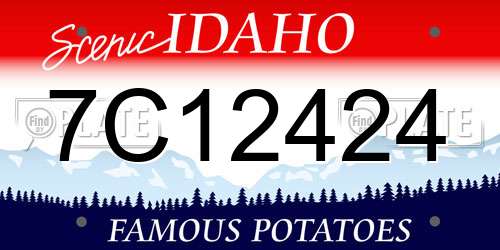 7C12424 Idaho License Plate