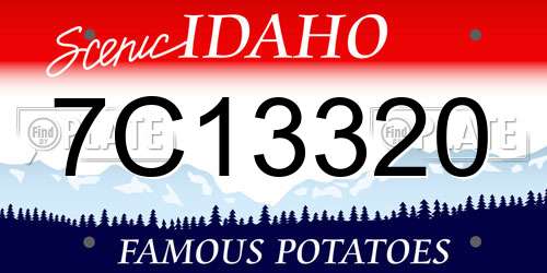 7C13320 Idaho License Plate