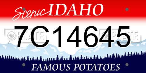 7C14645 Idaho License Plate