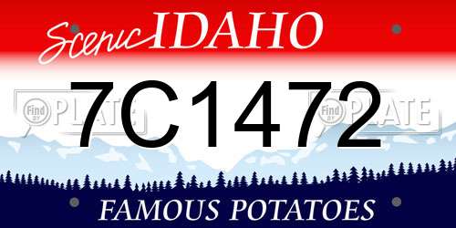 7C1472 Idaho License Plate