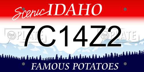 7C14Z2 Idaho License Plate