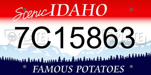 7C15863 Idaho License Plate