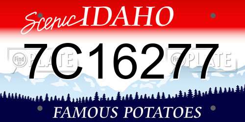 7C16277 Idaho License Plate