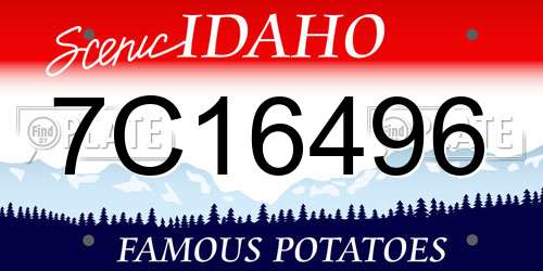 7C16496 Idaho License Plate