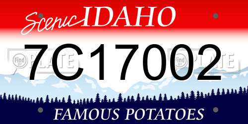 7C17002 Idaho License Plate