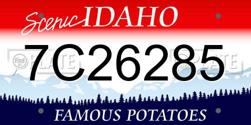 7C26285 Idaho License Plate