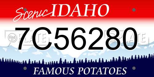 7C56280 Idaho License Plate
