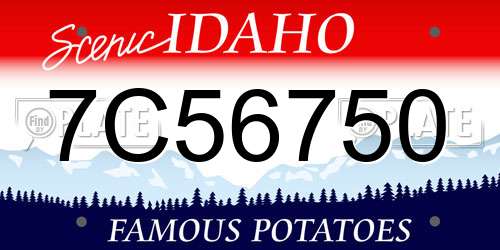 7C56750 Idaho License Plate