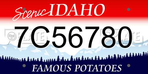 7C56780 Idaho License Plate