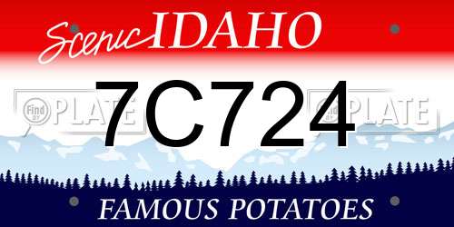 7C724 Idaho License Plate