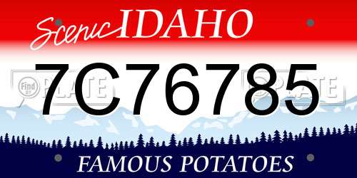 7C76785 Idaho License Plate