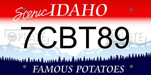 7CBT89 Idaho License Plate