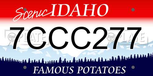 7CCC277 Idaho License Plate