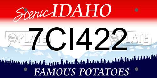 7CI422 Idaho License Plate