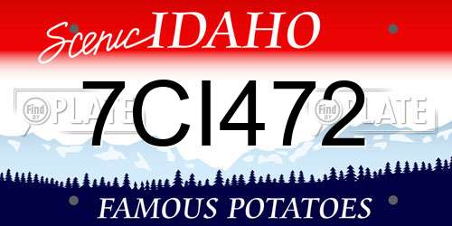 7CI472 Idaho License Plate