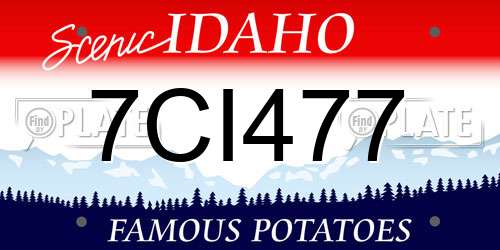 7CI477 Idaho License Plate