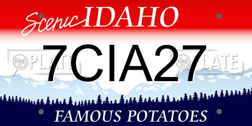 7CIA27 Idaho License Plate