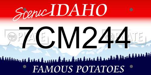 7CM244 Idaho License Plate