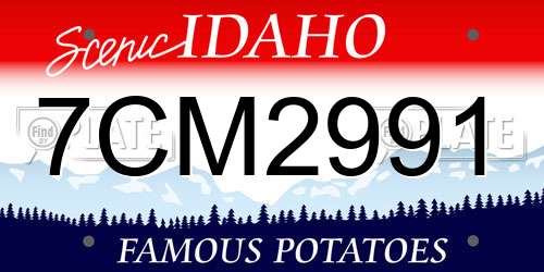 7CM2991 Idaho License Plate