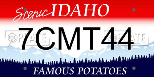 7CMT44 Idaho License Plate