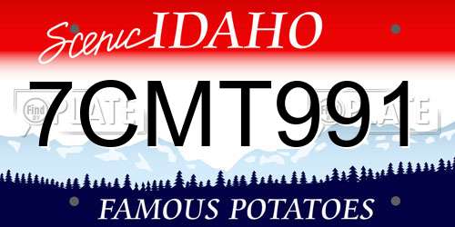 7CMT991 Idaho License Plate